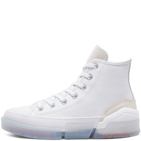 converse twisted cpx70 high top sneakers in white blue