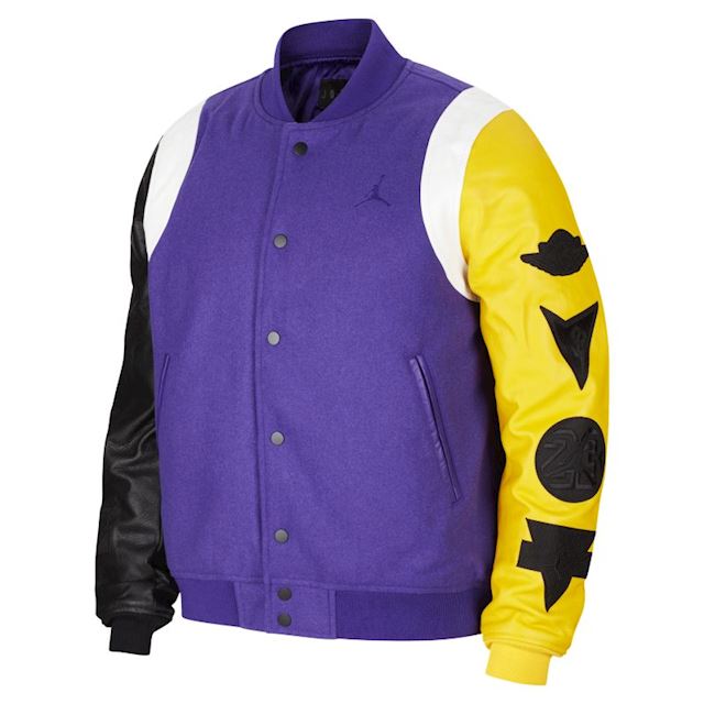 purple and white jordan jacket
