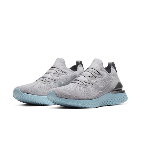 epic react flyknit 2 women's running shoe grey