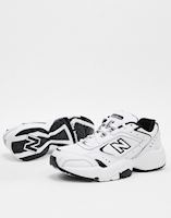 new balance 452 white with light cliff grey & black