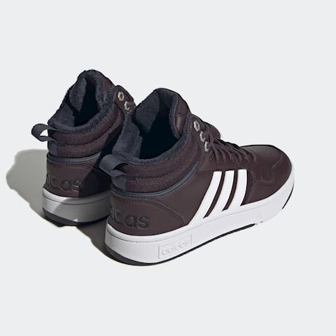 adidas Hoops 3.0 Mid Lifestyle Basketball Classic Fur Lining Winterized Shoes | GW6703 | FOOTY.COM
