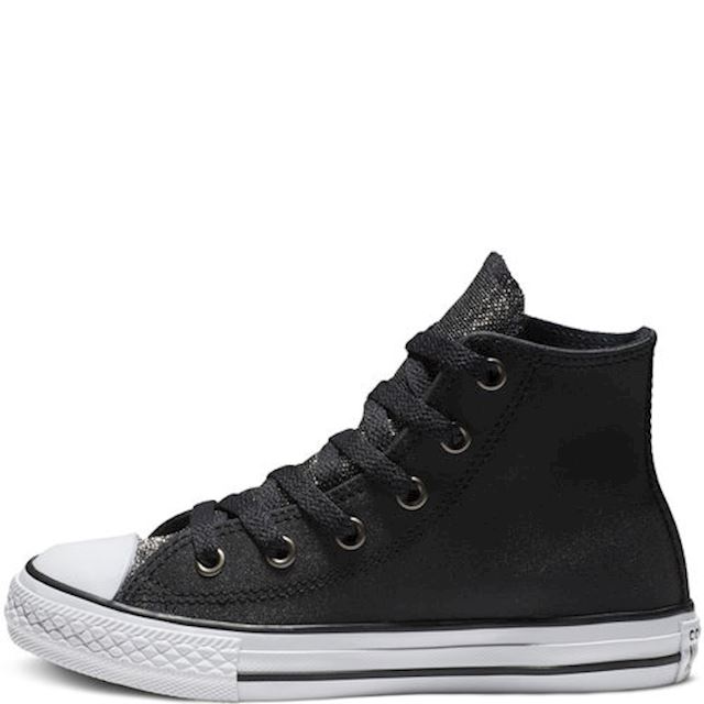 Converse Chuck Taylor All Star Graphite Glitter Leather High Top ...