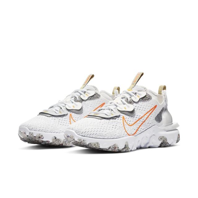 nike react vision trainers in off white and multi brights