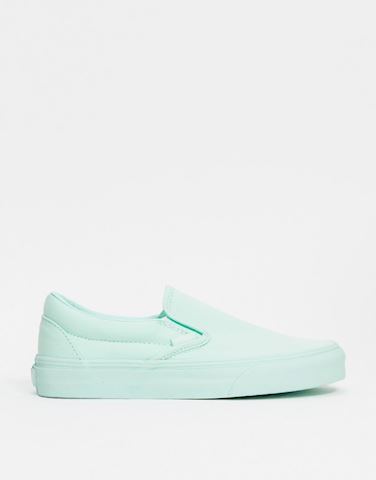 mint green vans slip on