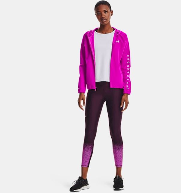 women's ua woven branded full zip hoodie