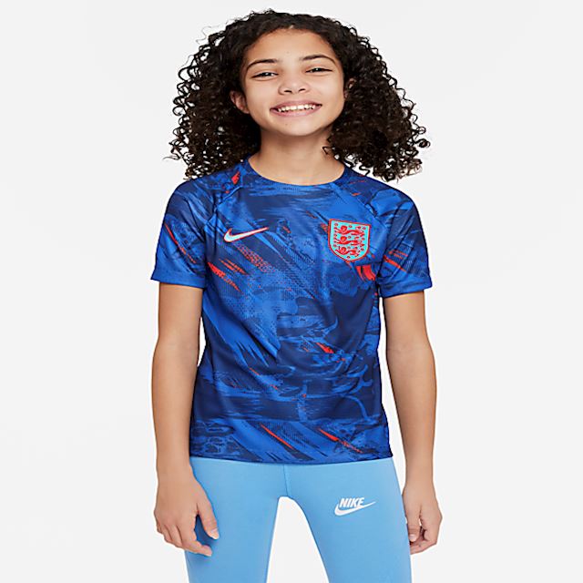 England Older Kids' Nike Dri-FIT Pre-Match Football Top - Blue | DM9620 ...