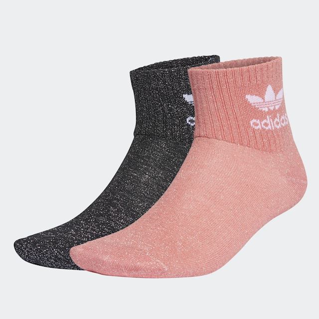 adidas Full-Glitter Mid-Ankle Socks 2 Pairs | GD3452 | FOOTY.COM