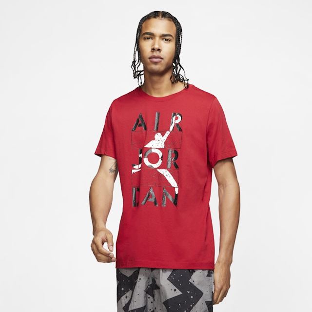 Nike Jordan Stencil Men's T-Shirt - Red 