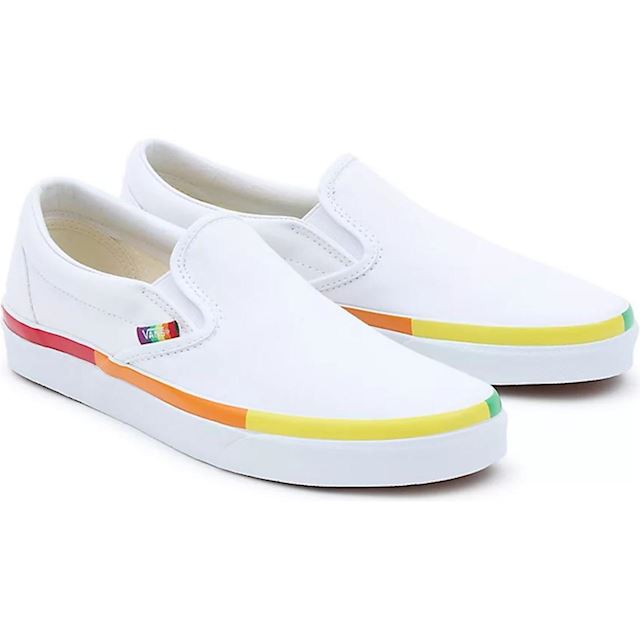 VANS Classic Slip-on Shoes ((rainbow Foxing) True White/multi) Women ...