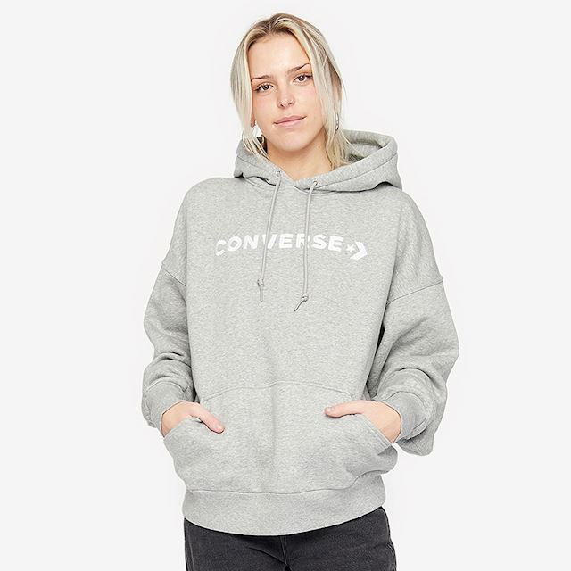 Converse Womens Embroidered Wordmark Hoodie | 10021657-A06 | FOOTY.COM