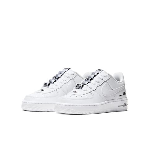 white & black air force 1 lv8 trainers