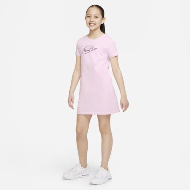 Nike Sportswear Older Kids' (Girls') T-Shirt Dress - Pink | DD6269-664 ...