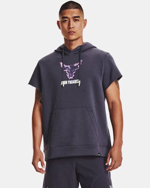 Under Armour Men's Project Rock Rival Fleece Cap Hoodie 1373567558