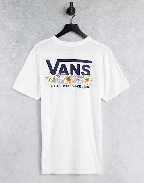 Sinceramente Monumental salami Vans Lei'd to Rest back print t-shirt in white | VN0A5E7QWHT | FOOTY.COM