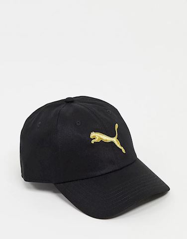 Puma essentials cap in black and gold 