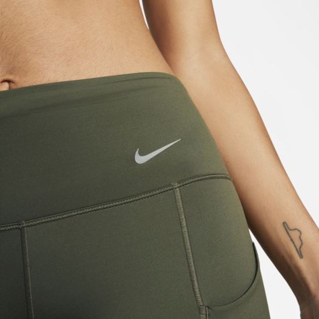 Nike Go Women's Firm-Support Mid-Rise 7/8 Leggings with Pockets - Green ...