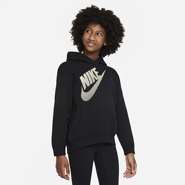 Nike Sportswear Older Kids' (Girls') Oversized Pullover Hoodie - Black ...