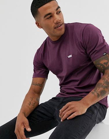 Vans small logo t-shirt in burgundy-Red 