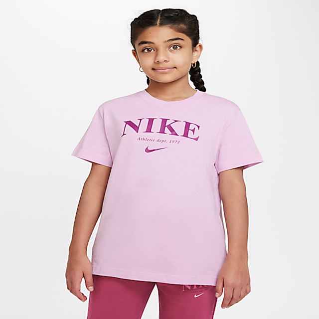 Nike Sportswear Trend Older Kids' (Girls') T-Shirt - Pink | DV6137-676 ...