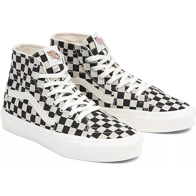 VANS Sk8-hi Tapered Shoes (eco Theory Checkerboard) Women White ...